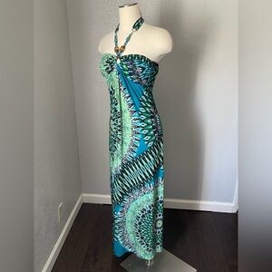 Vibrant Strapless Maxi Dress